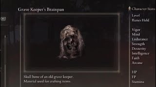 Elden Ring DLC Grave Keepers Brainpan Farming Location Charos Hidden Grave [upl. by Drida959]