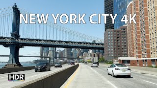 Driving Downtown  New York City 4K HDR  Downtown Manhattan [upl. by Enetsirhc693]