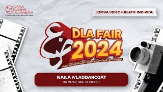 DLA FAIR 2024  VIDEO KREATIF INDIVIDU  NAILA ALADDAROJAT [upl. by Eddina332]