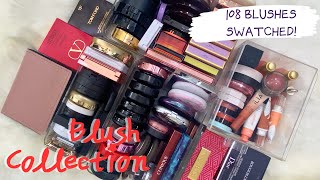 BLUSH COLLECTION 2023  ALL 108 BLUSHES SWATCHED blushcollection [upl. by Anahsed595]