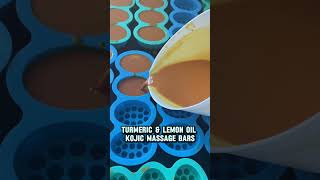 Pouring My Turmeric amp Lemon Oil Kojic Massage Bars [upl. by Ssew]