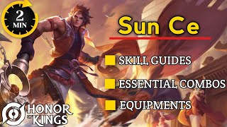 Quick Sun Ce Guide and Tutorial Skills Combos and Equipment  Honor of Kings [upl. by Jaynell]