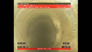 CCTV of Relined DN150VC Sewer  56 Trevitt Road north Ryde  210695 [upl. by Teria]