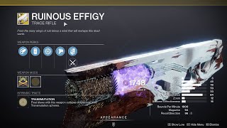 HOW TO GET RUINOUS EFFIGY  DESTINY 2 [upl. by Erund]