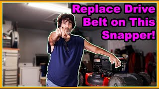 How To Replace Drive Belt on This Snapper Push Lawnmower 22 Inch [upl. by Tristam]