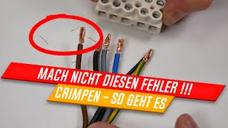 Aderendhülsen crimpen wofür werden diese überhaupt benötigt automatische Crimpzange ✅ [upl. by Ahsined]