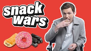 Tom Holland Tries Best British And American Snacks  Snack Wars  LADbible [upl. by Enelia254]