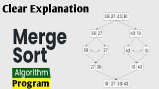 Merge Sort Algorithm amp Program Clear Explanation By Satish Sir  Coding Classes [upl. by Hasheem]