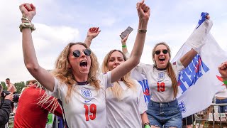 How England fans reacted to 20 victory over Germany  Euros 2020 [upl. by Ydal]