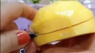 🇶🇦EASY PEELING AND CUTTING FRESH MANGO 🥭🥭🥭🥭🥭🥭🥭yummymangofruit [upl. by Otrebron]