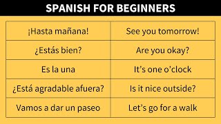 Spanish for Beginners Conversational Spanish [upl. by Ban111]