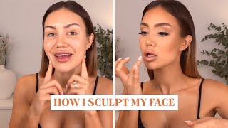 How I sculpt my face with makeup  Pia Muehlenbeck Tutorial [upl. by Gayler824]