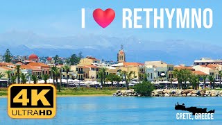 Explore the Beauty of Rethymno Crete  4K Travel Highlights 🧭 [upl. by Justis36]