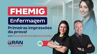 Concurso FHEMIG Enfermagem Primeiras impressões da prova com Fernanda Barboza e Marcio Wesley [upl. by Nannerb]