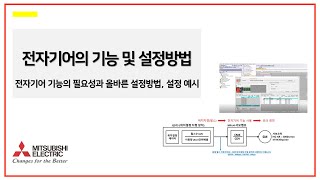 미쓰비시전기EDU 전자기어의 기능 및 설정 방법 [upl. by Schinica884]