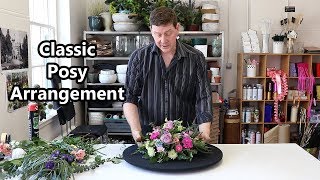 How To Make A Posy Flower Arrangement In Floral Foam [upl. by Alisha193]