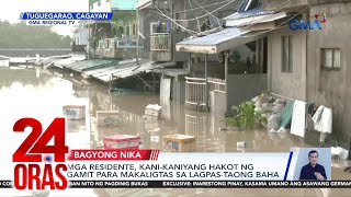 Ilang bahay gumuho o tinangay ng rumaragasang ilog baha naminsala  24 Oras [upl. by Retepnhoj]