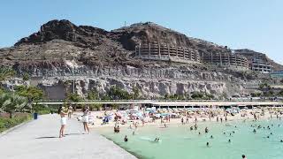 PLAYA DE AMADORES 4K  GRAN CANARIA  Summer 2022  Beach Walk [upl. by Ani]