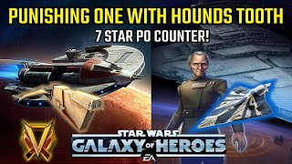 7 STAR PUNISHING ONE WITH HOUNDS TOOTH STARTING COUNTER OFF META COUNTER  SWGOH [upl. by Ayhdiv]