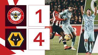 Hwang double beats Bees 🐺🐝  Brentford 14 Wolves  Premier League Highlights [upl. by Lejeune193]