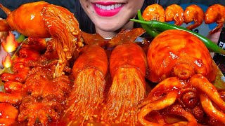 ASMR SPICY SEAFOOD BOIL makanan laut pedas 먹방 MUKBANG MASSIVE Eating Sounds [upl. by Eleon]