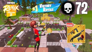 72 Elimination Solo Vs Squads Wins Gameplay Fortnite Chapter 2 Remix PS4 Controller [upl. by Nivanod]