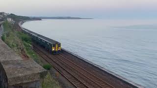 Trains in FADING LIGHT at Dawlish 2042 to 212528724 [upl. by Paine]