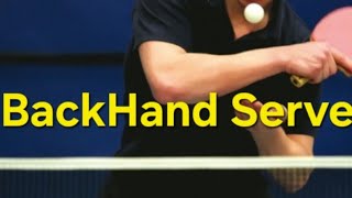 Table Tennis  Back Hand Serve Turtorial Explained [upl. by Annabell]