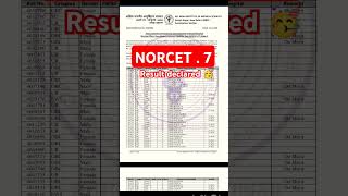 NORCET7 Result Out🥳📚🏥result results aiimsnorcet norcet7nursingofficer aiimsdelhinorcet2024 [upl. by Gilder583]