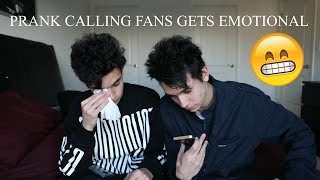 PRANK CALLING FANS GETS EMOTIONAL [upl. by Eivlys]