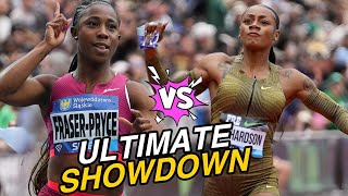 Shelly Ann Fraser Pryce VS ShaCarri Richardson 100m The Ultimate Showdown [upl. by Ecirtel]