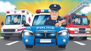 Here Comes the Rescue Team 🚑🚒 Fireman amp Ambulance  Fun Kids Song [upl. by Sumer]