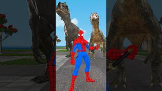 SpiderMan Sword Attacks Dinosaurs Trex Rescues SpiderMan Best dinosaur spiderman dinosaurs [upl. by Corie]