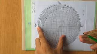 How to plot the plane on stereonet by strike method [upl. by Hanako]