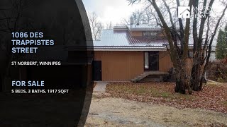 House for Sale  1086 Des Trappistes Street  St Norbert Winnipeg [upl. by Aleafar]