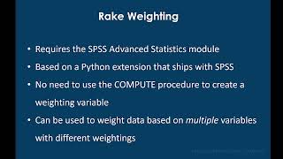 Weighting Data in SPSS [upl. by Inaluahek878]