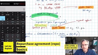 Repurchase agreements repo basics for the CFA Level 1 exam [upl. by Noreht555]