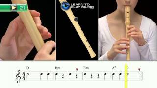 Ex021 How to Play Recorder for Kids  Recorder Lessons for Kids Book 1 [upl. by Seniag]