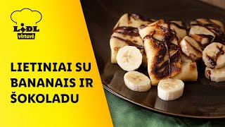 Lietiniai su bananais ir šokoladu [upl. by Telimay7]