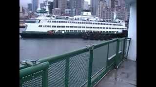 Onboard the Washington State Ferry MV Kaleetan Departing Seattle 730 am Feb 2012 [upl. by Namruht]