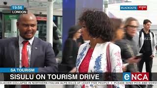 SA Tourism  Sisulu on tourism drive in UK [upl. by Wivina127]