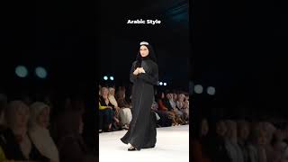 Muslim women fashionable Abaya outfit in Arabic style muslimah hijab abaya trending [upl. by Ettezil]