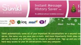 Simkl IM History Saver  record MSN\ICQ\AIM\YAhoo chat logs online [upl. by Eniahpets]