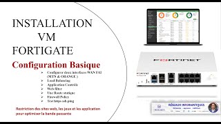 COURS 2 FORTINET Configuration De deux WAN FAI LOAD BALANCING SD WAN FIREWALL POLICY WEB FILTER [upl. by Cheung]