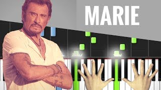 TUTO PIANO  MARIE  JOHNNY HALLYDAY [upl. by Enelcaj147]