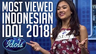 TOP 10 MOST VIEWED INDONESIAN IDOL 2018 AUDITIONS  Idols Global [upl. by Hnao583]