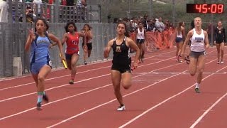 2015 Track  CIFss Prelims  D1  Girls 4x100 Relay 5 Heats [upl. by Ayarahs]