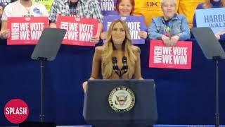 Jennifer Lopez Arrives And Speaks At Kamala Harris Rally In Las Vegas Nevada [upl. by Cired161]