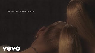 Ariana Grande  dont wanna break up again lyric visualizer [upl. by Lalo]