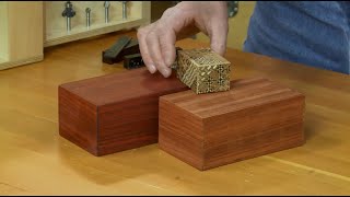 Building Clever Wood Puzzle Boxes [upl. by Yelsgnik]